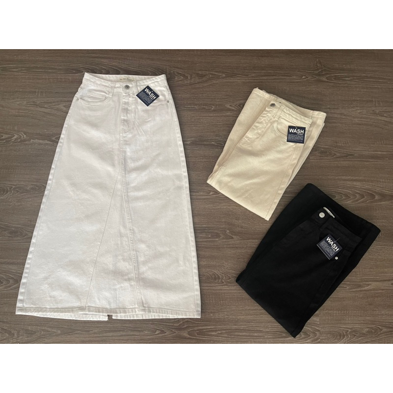 Chân váy jeans dáng dài , Chân váy bò dáng dài