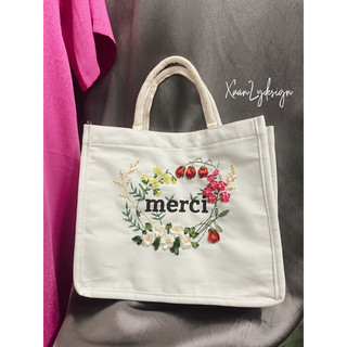 Túi merci thêu tay size lớn sang trọng