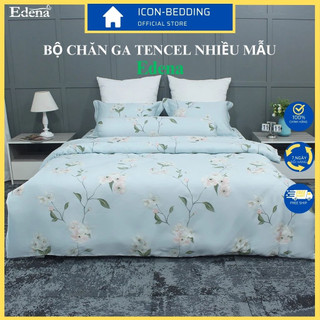 Bộ ga tencel edena, bộ drap giường tencel mát lạnh, mềm mại, có chăn bồng bềnh - hàng chính hãng