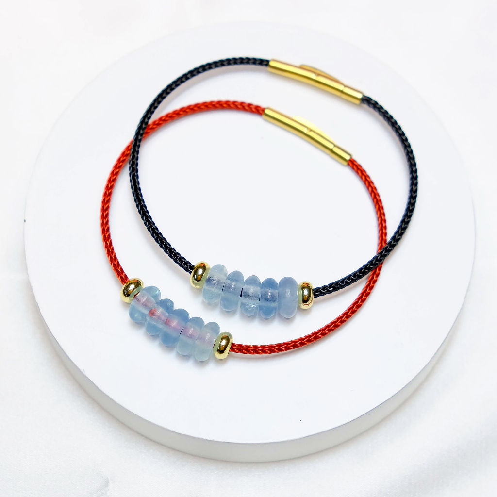 Vòng tay phong thuỷ ngũ điếu aqua màu xanh hợp mệnh thuỷ và mộc UPCARA