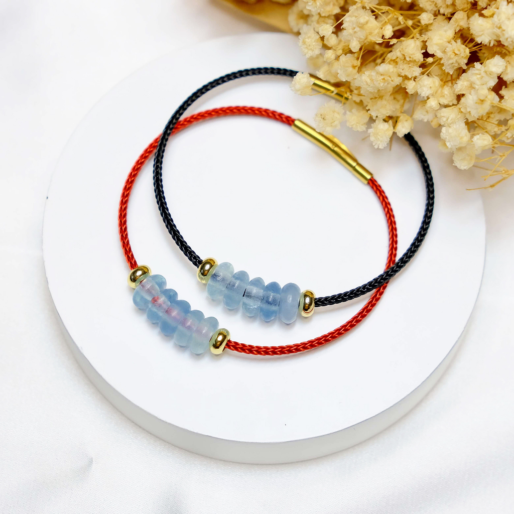 Vòng tay phong thuỷ ngũ điếu aqua màu xanh hợp mệnh thuỷ và mộc UPCARA