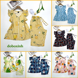 Đồ bộ tole lanh, bộ lanh lửng, đồ tole nữ mặc nhà cánh tiên vnxk f21 doboxinh