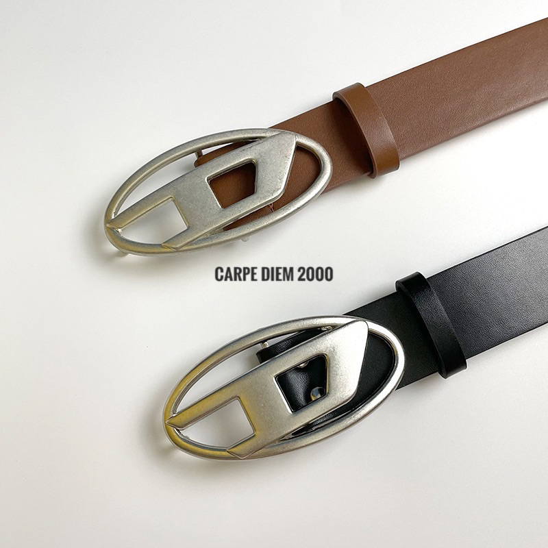 D buckle Belt - Thắt lưng da hình chữ D trendy. Có bản da thật
