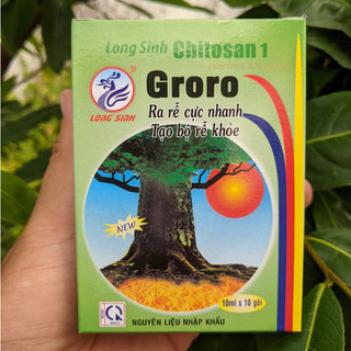 Hộp 10 gói groro chitosan phân bón kích ra rễ cực mạnh