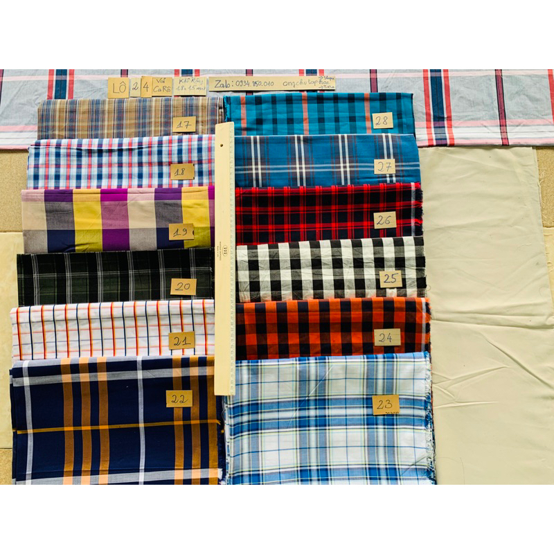 1,8métx1,5mét Vải Kate sơ mi caro xịn 100%cotton-ảnh chụp ko pts {ongchutaphoa làm giá toàn sever}