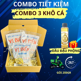 Combo Quà Tặng 3 Gói Hải Sản Cá Khô VỊ Biển Miền Trung Thương Hiệu Mang Niềm Tin Cho Bạn