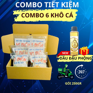 Combo Quà Tặng 6 Gói Hải Sản Cá Khô VỊ Biển Miền Trung Thương Hiệu Mang Niềm Tin Cho Bạn