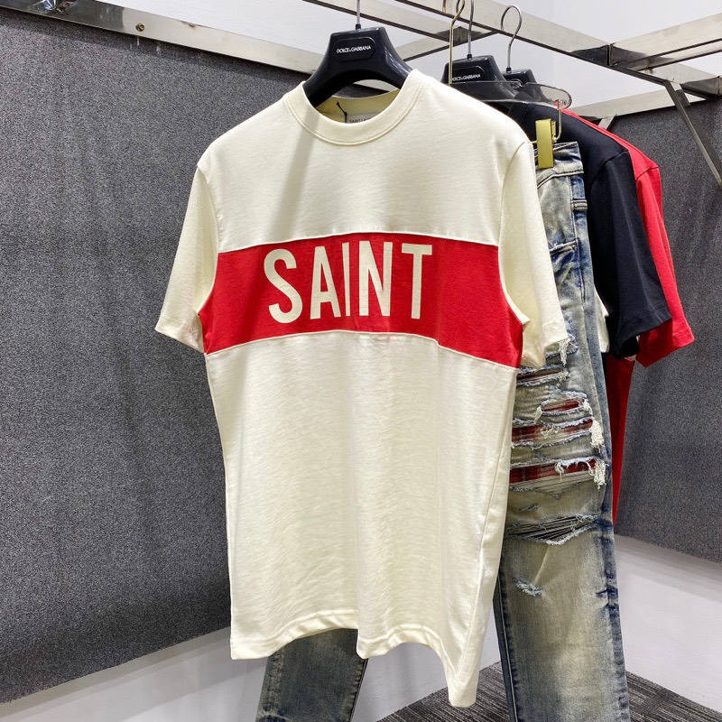 Áo Thun SAINT LAURENT Form Rộng Tay Lỡ Chất Vải Cotton 2 Chiều Cao Cấp
