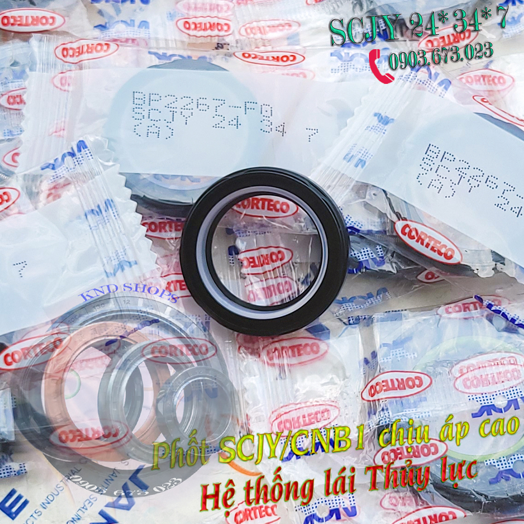 Phốt tay lái (bót tay lái) chịu áp cao NOK SCJY 24*34*7 cho hệ thống lái trợ lực Ô tô, Tàu thủy, Máy cày,...