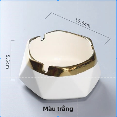 Bắc Âu gạt tàn sơn vàng sứ  cá tính  sáng tạo xu hướng thời trang/phòng khách văn phòng/chống tro bay