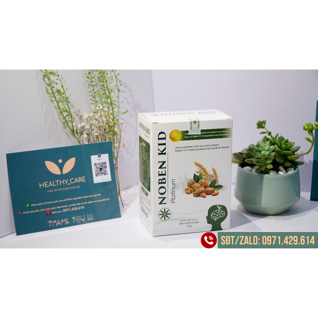 Combo 4 NOBEN KID Cốm Trí Não   - Giúp Bé Thông Minh, Tăng Khả Năng Ghi Nhớ, Phát Triển Trí Não