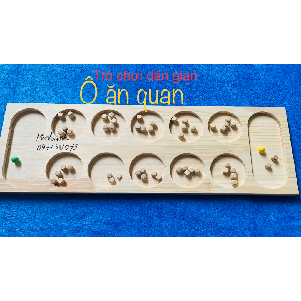 Bộ trò chơi dân gian ô ăn quan bằng gỗ tự nhiên