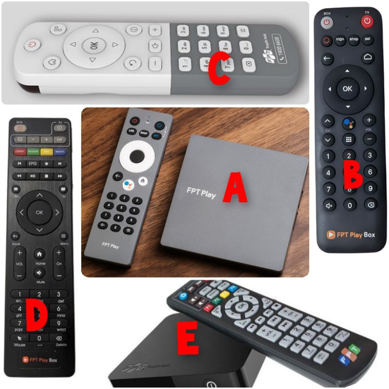 Điều khiển FPT Play Box, đầu thu truyền hình fpt. Tích hợp giọng nói