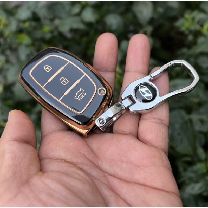 Bọc chìa khoá huyndai i10,tucson,elantra thông minh silicon đen vào cao cấp