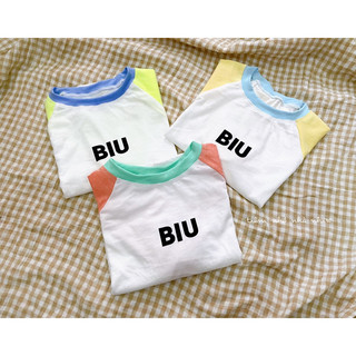 Áo cotton phối màu in chữ