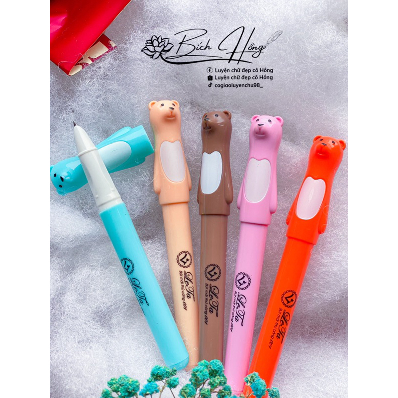Bút gấu Leta 001 (ngòi kín, êm trơn, nét nhỏ)