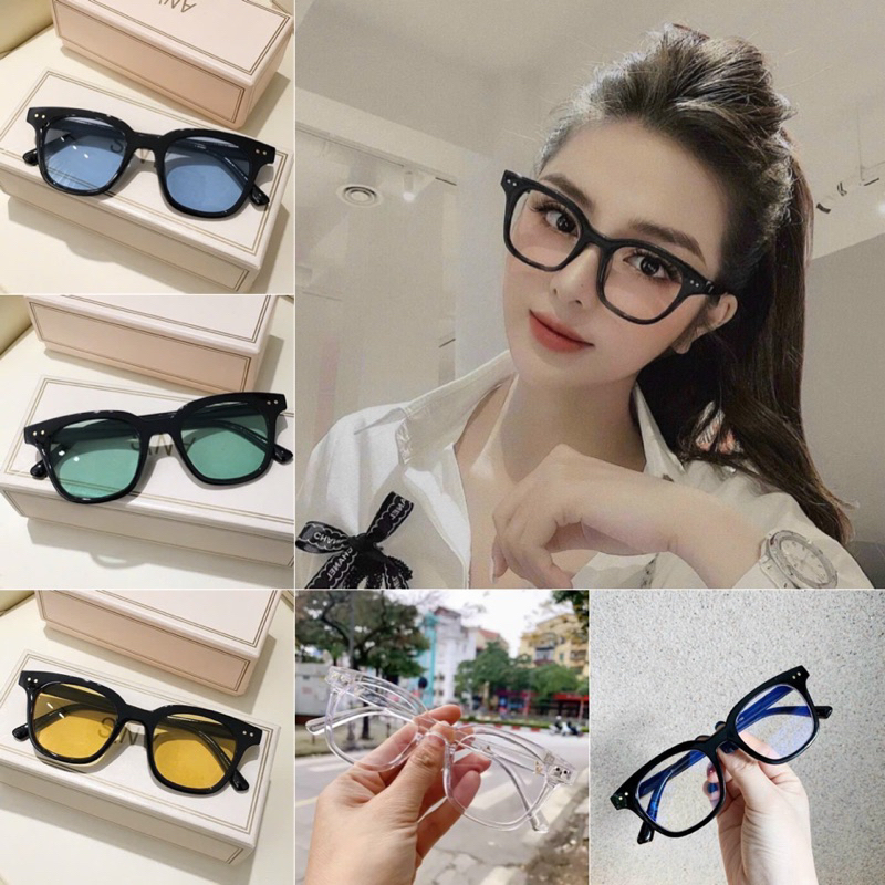 Kính mát nam nữ thời trang full màu vít tag Vloại 1 form dáng cơ bản (tặng kèm hộp + khăn )