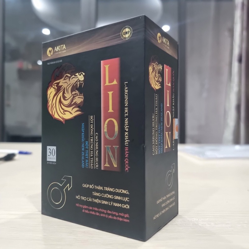 Tăng cường sinh lý nam Lion giúp bổ thận tráng dương tăng cường sức khỏe sinh lý cho nam giới Lọ 30 Viên