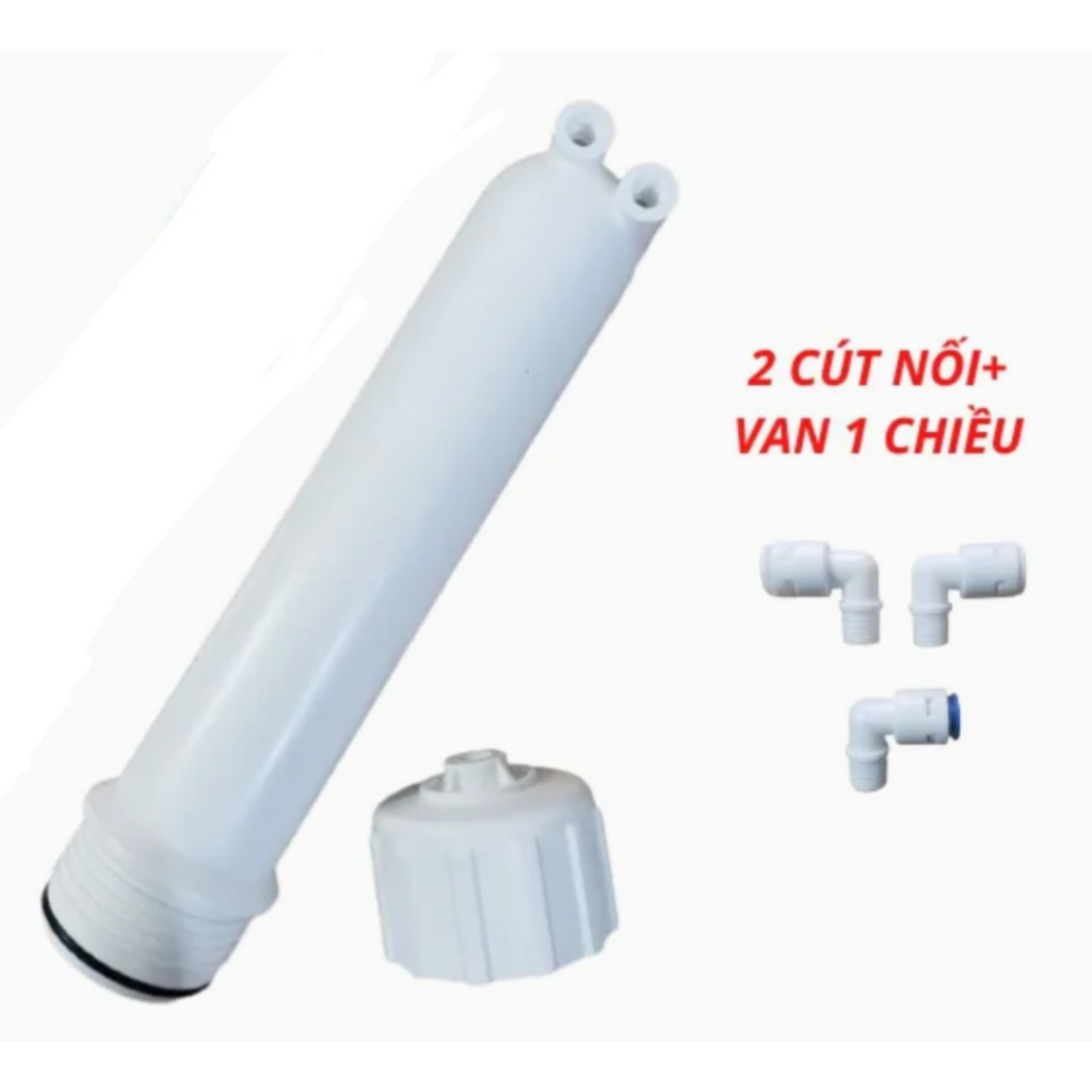 Vỏ màng RO, Vỏ cốc RO số 4 .Kèm cút và van 1 chiều. Màng lọc RO máy lọc nước  RO