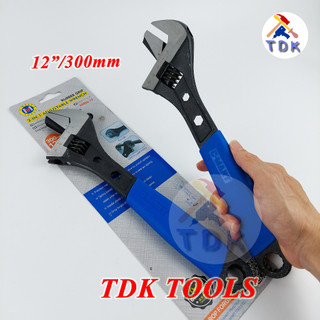 Mỏ lết tay dạ 300mm c-mart f0002-12, mỏ lết đa năng vặn đai ốc mở ống nước