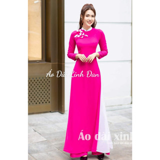 Đủ màu áo dài 4 tà đính hoa siêu xinh - Áo Dài Linh Đan