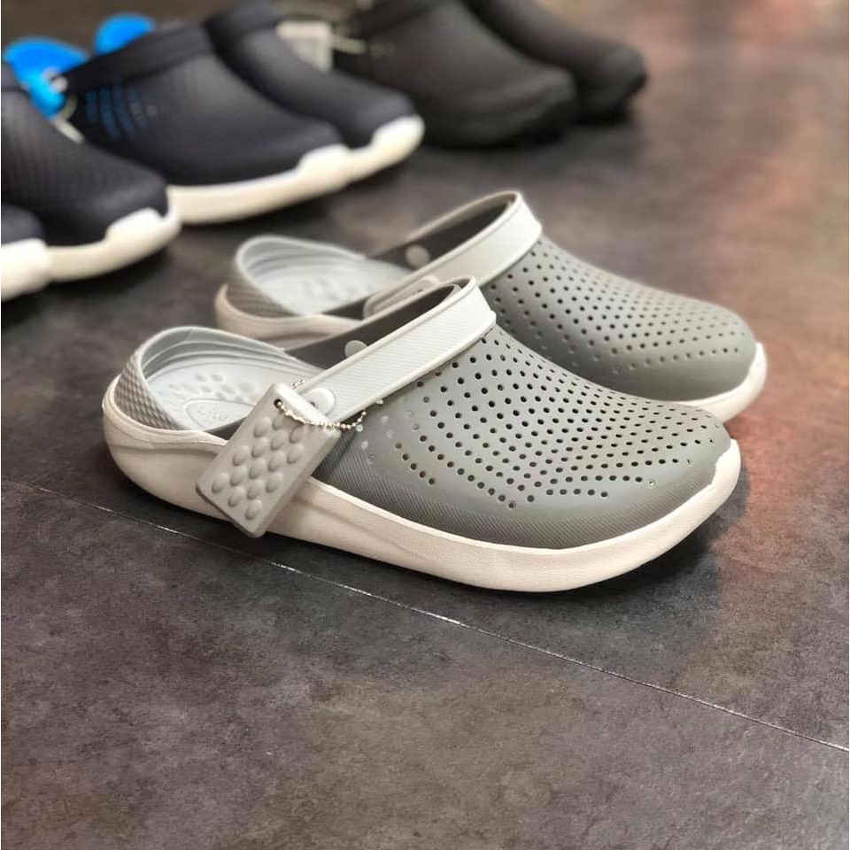 Dép sục nhựa bít đầu liter màu ghi vàng không hôi chân , êm  mềm, bám sàn , dành cho nam nữ