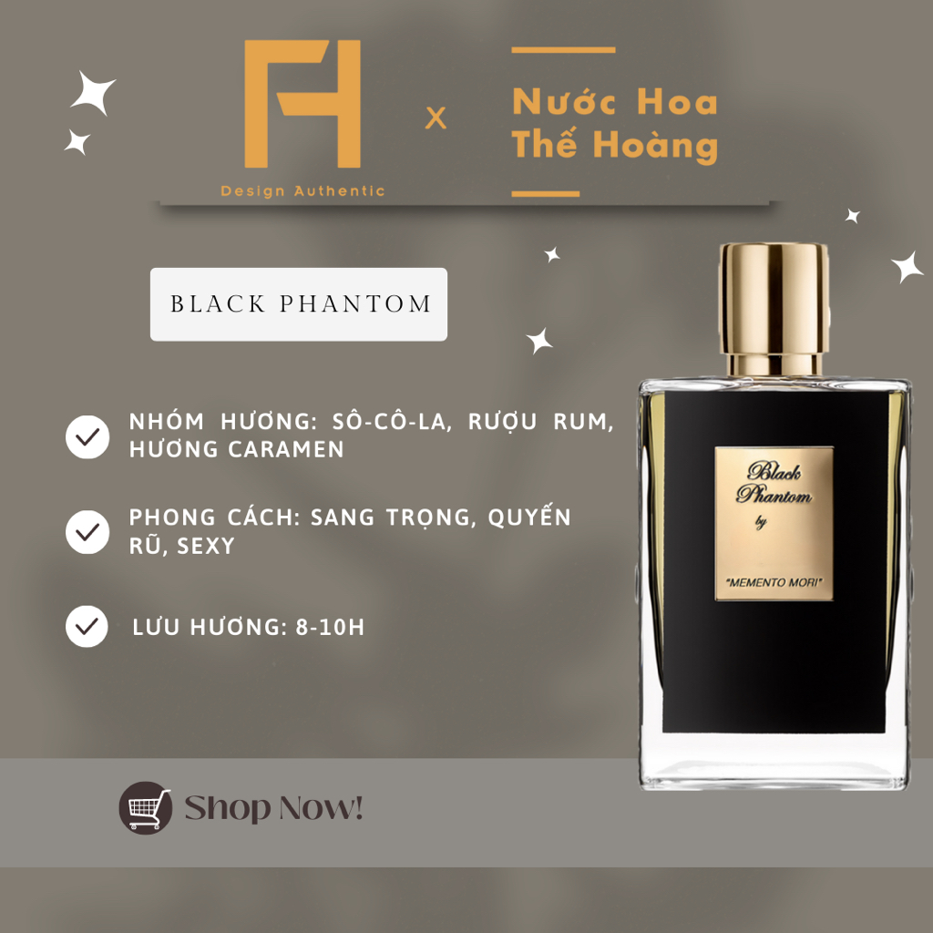 Nước hoa unisex Black Phantom EDT chiết 10ml, 20ml - Nước Hoa Thế Hoàng