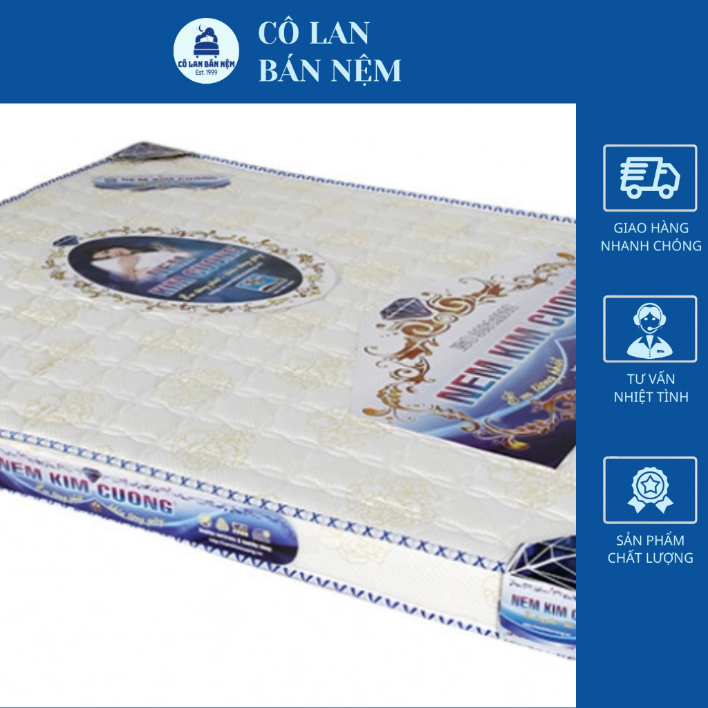 Nệm cao su Kim Cương ép tổng hợp (FREESHIP) - Đủ size - Bảo hành 10 năm