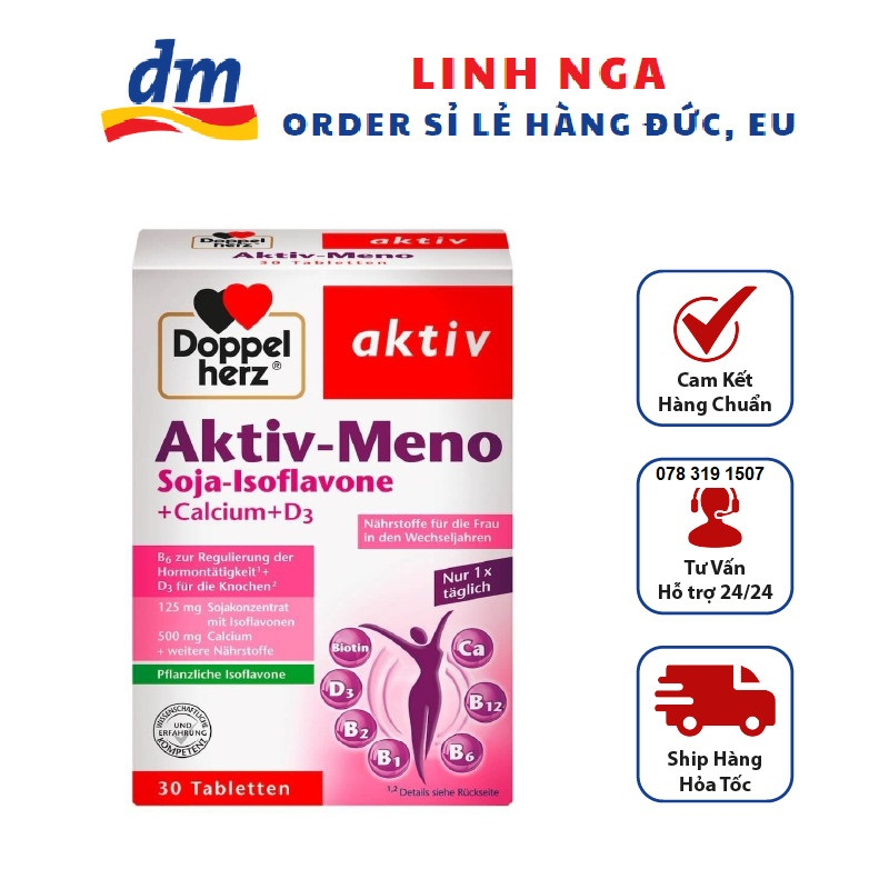 Viên uống nội tiết tố nữ Aktiv Meno , điều hòa kinh nguyệt , dưỡng nhan - Số 1 tại Đức