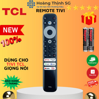 Remote điều khiển tivi TCL Giọng Nói 2022, điều khiển TV TCL Smart các dòng tivi internet - Tặng kèm pin