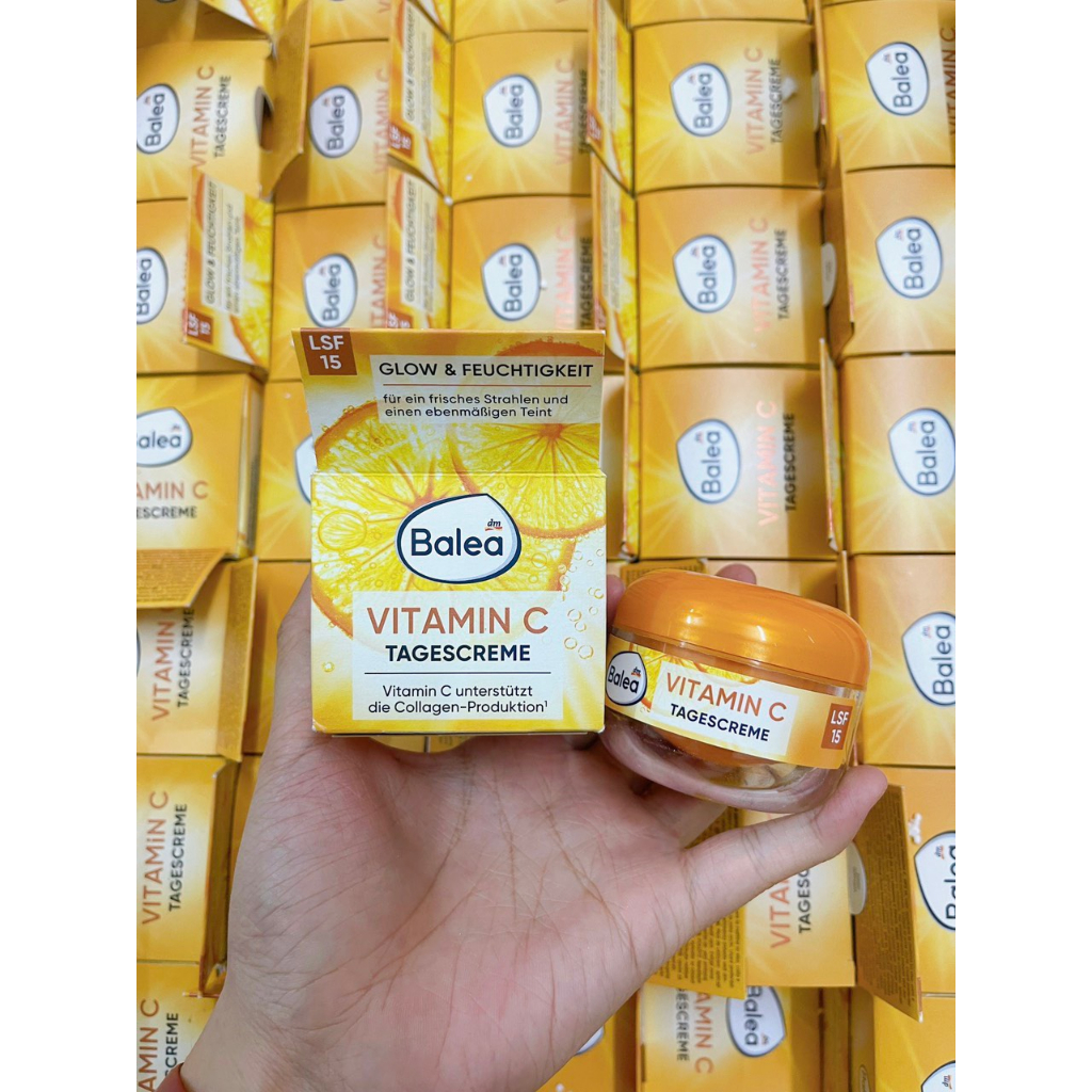 Kem Dưỡng Da Balea Vitamin C Đức Làm Mờ Thâm Nám Nếp Nhăn, Làm Sáng Và Đều Màu Da, Chống Lão Hóa
