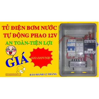 Tủ điện bơm nước tự động phao 12v chống giật