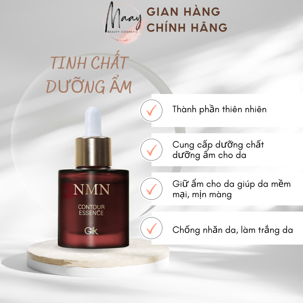Tinh chất dưỡng ẩm GIK NMN CONTOUR ESSENCE 30ml MaayBeauty thành phần thiên nhiên giúp da căng mịn chống lão hóa