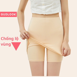 Quần bảo hộ mặc váy GUDLOOK Mặc Trong Váy chống lộ Hai Lớp che khuyết điểm Cho Nữ