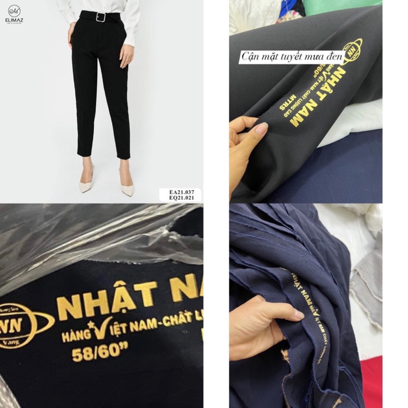 VẢI TUYẾT MƯA NHẬT NAM KHỔ 1,5M CÓ GIÃN MAY QUẦN TÂY NAM ,NỮ