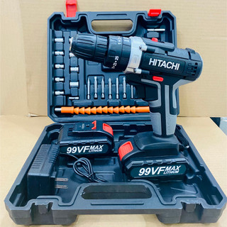 Máy khoan pin 99V HITACHI 3 chức năng có búa - Chuyên khoan tường, khoan sắt, gỗ, gạch, nhôm, sắt, tôn, bắt vít
