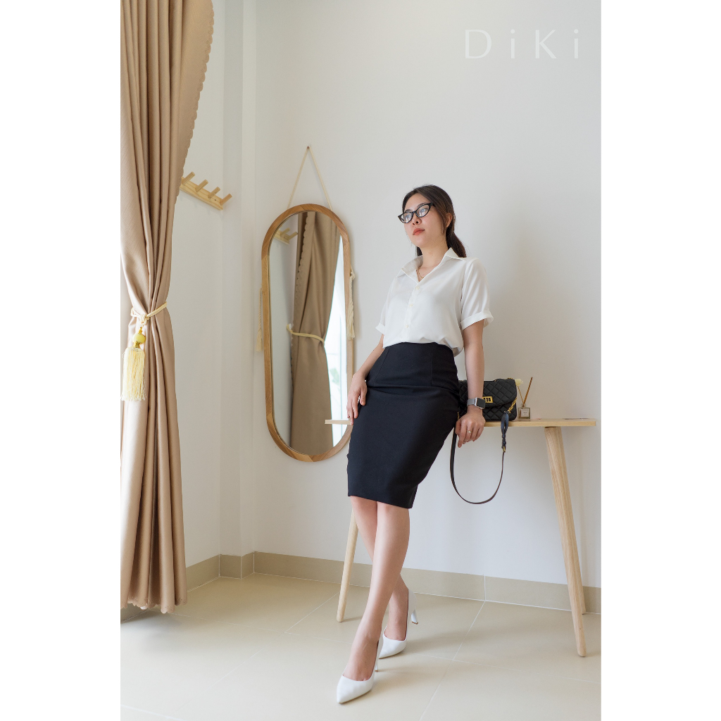 Chân váy công sở đẹp dáng bút chì dài 2 lớp xẻ tà sau váy bút chì dài