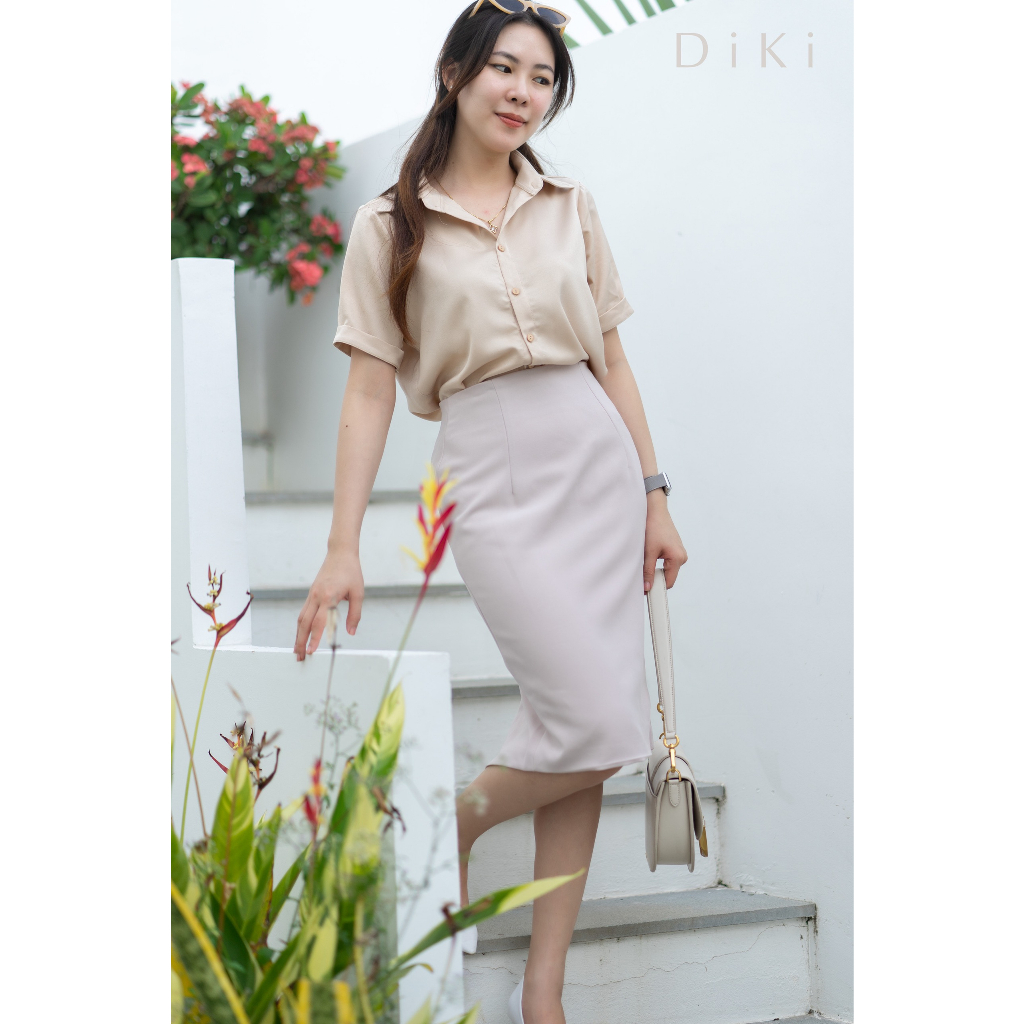 Chân váy công sở đẹp dáng bút chì dài 2 lớp xẻ tà sau váy bút chì dài