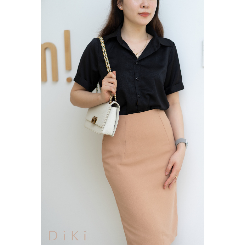 Chân váy công sở đẹp dáng bút chì dài 2 lớp xẻ tà sau váy bút chì dài