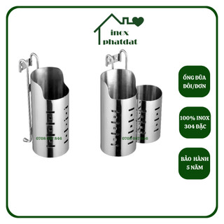 Ống đựng đũa muỗng Inox 304 PHÁT ĐẠT, giá để đũa, hộp để đũa thìa inox cao cấp (SP094.098)