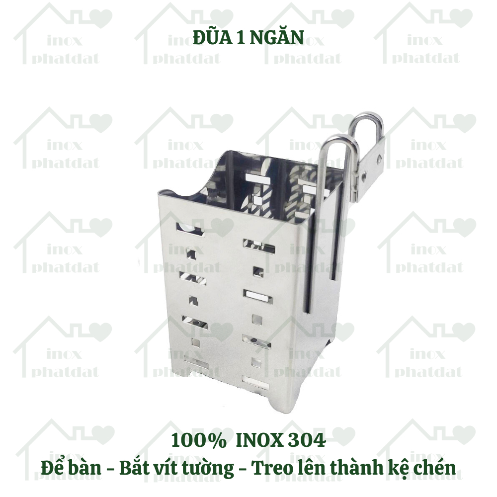 Ống đựng đũa muỗng Inox 304 PHÁT ĐẠT, giá đũa, ống đũa vuông, ống đũa inox