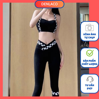 Set Đồ Tập Nữ Tập Thể Thao Gym Yoga Cao Cấp - Đồ tập gym yoga chạy bộ thể thao Denlaco shop