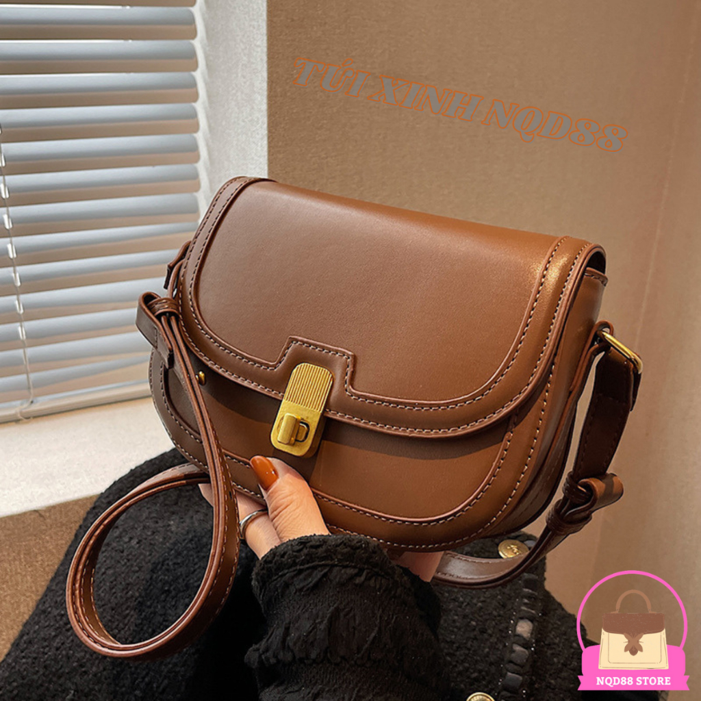 Túi xách nữ Túi đeo chéo đeo vai da trơn khoá xoay phong cách trẻ trung TX39