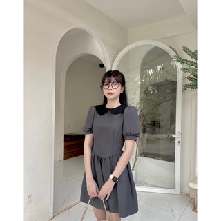 Đầm cổ bèo dáng xoè