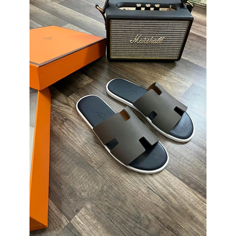 !! Dép lê Hm nam !! dép lê da nam , hàng SC đế gỗ có sẵn , full box bill đầy đủ