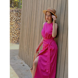 Đầm Ashley đũi thô vạt xẻ - TKCC
