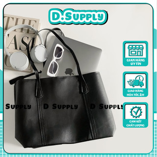Túi xách tote nữ công sở bản to đeo vai da mềm đựng a4, laptop