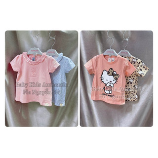 [Auth Uk]Set 2 áo cotton thun bé gái size 6-9m 9-12m 18-24m