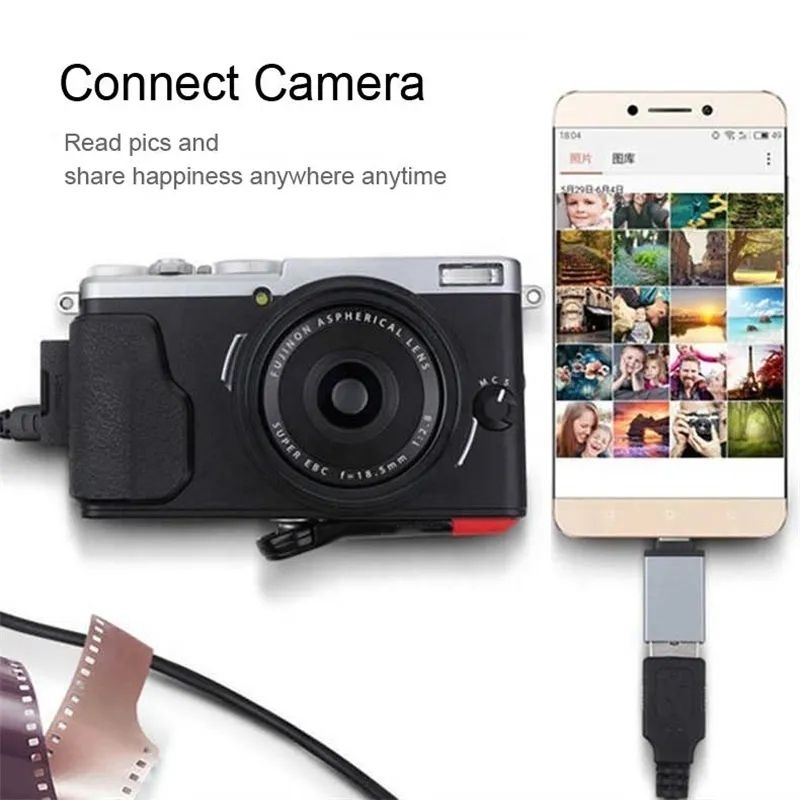 Đầu OTG type C to USB A cho samsung Oppo đọc thẻ nhớ đọc USB dùng chuột bàn phím