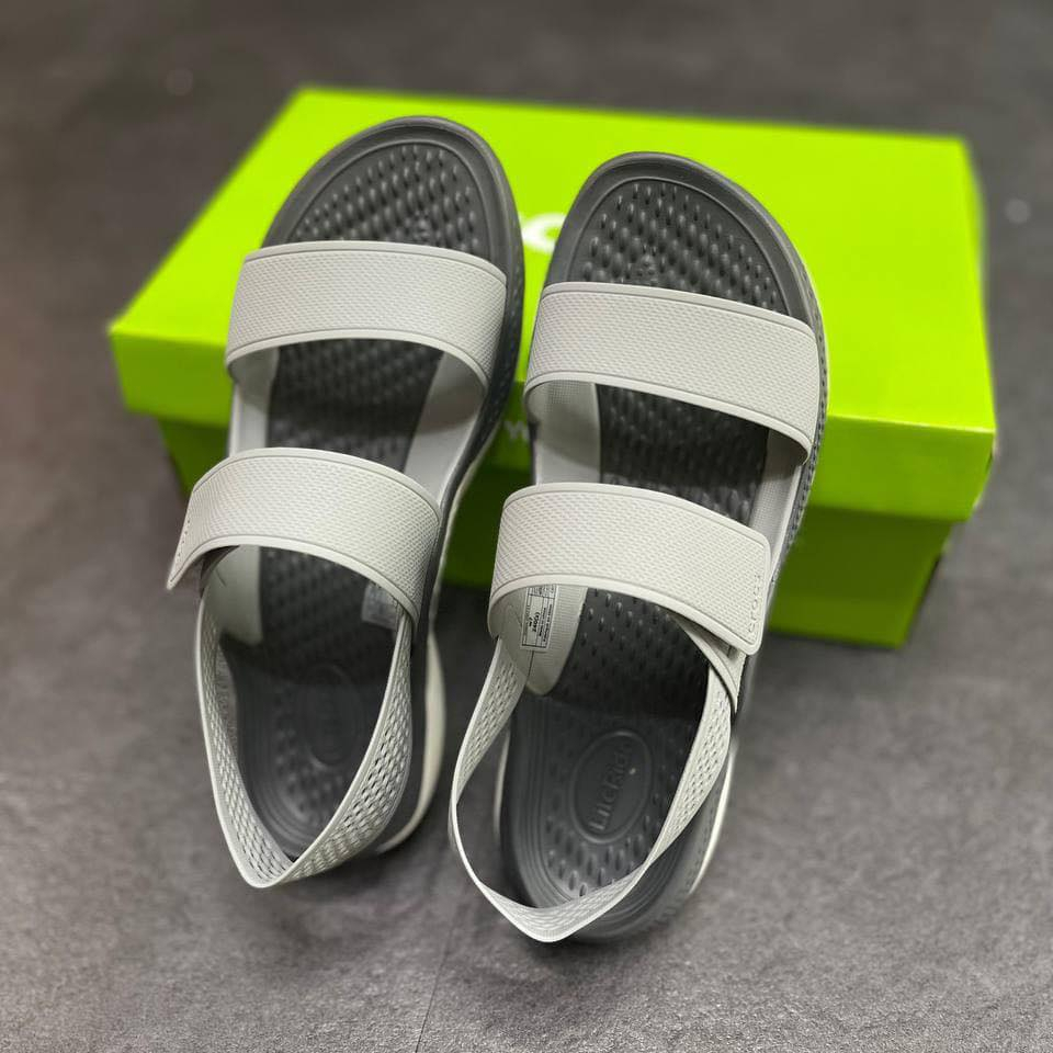 Sandal đi biển Literide 360 nhựa  tế bào êm, mềm, dẻo, đi mưa, lội nước, màu Ghi Xanh